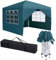 XINZI Pavillon 2.5x2.5 m Faltpavillon mit Wasserdicht Dach Stabil Winterfest Gartenpavillon 2.4-2.6 m Höhenverstellbar Faltbar Partyzelt UV-Schutz 50+ Gartenzelt Camping Pavillion, Grün