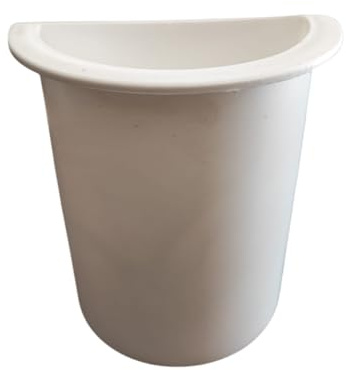 Ladecormarmi Ricambio Interno in plastica per Vaso da cimitero a MEZZA LUNA di colore Bianco.