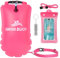 Aragallant Boa Gonfiabile per Nuoto 28L, Boa di Nuotata, Borse Impermeabile, Nuoto in Acque libere (Rosa)