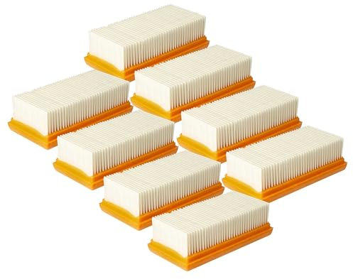 vhbw 8X Flachfaltenfilter kompatibel mit Mirka 1242 M AFC, 1230 M AFC Staubsauger - Motorkühlluftfilter