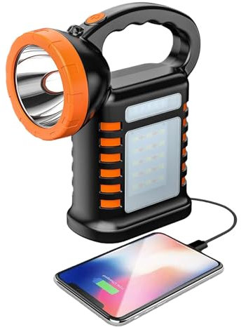Dtaigou Lampada Da Lavoro Ricaricabile,Torcia LED Ricaricabile con 3 Modalità - Batteria 4000mAh Impermeabile Per Escursionismo Campeggio Esterno