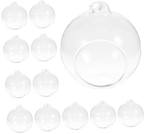 CLISPEED 12stücke Glas Terrarien Hängend Für Sukkulenten Und Air Plants Mit Mikro-landschafts-Design Transparente Glaskugeln Für Innenhof-Dekoration
