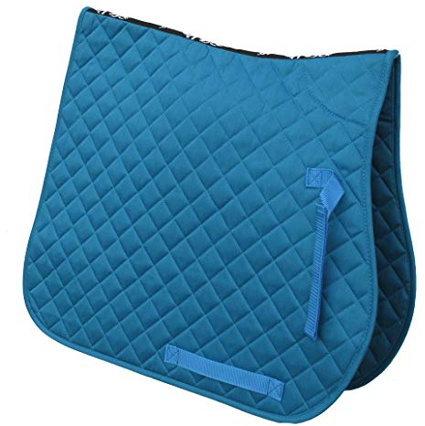 Rhinegold 0 Cotton Quilted Saddle Cloth-Full-Turquoise Schabracke, türkis, Volle Größe