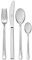 Gerlach Onda Besteck-Set 6 Personen Spülmaschinenfest Essbesteck Edelstahl Tafelbesteck Messer Gabel Löffel Teelöffel Kuchengabel Soßenlöffel Kuchenspachtel Glänzend Rostfrei 24 Stk