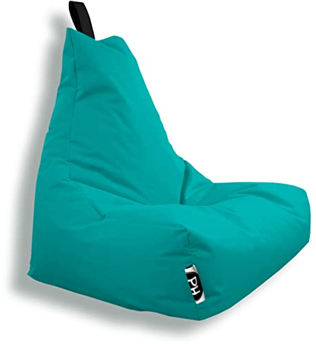 PATCH HOME Patchhome Lounge Sessel XXL Gamer Sessel Sitzsack Sessel Sitzkissen In & Outdoor geeignet fertig befüllt | XXL - Türkis - in 2 Größen und 25 Farben