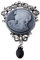 CUIGU Elegante Damen-Brosche im Antik-Vintage-Stil, viktorianische Camée-Brosche