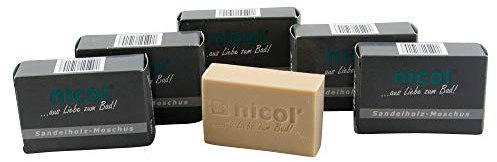 6x Pflanzenölseife Sandelholz-Moschus von NICOL