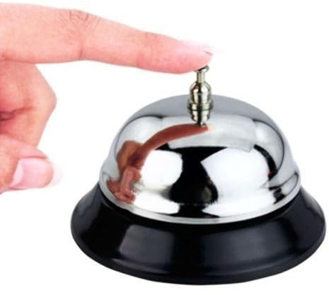 offershop Campanello Hotel Reception Metallo Silver Argento Albergo Ristorante Cucina Campana Tavolo Bancone Vintage Alberghi Ristoranti Cucine