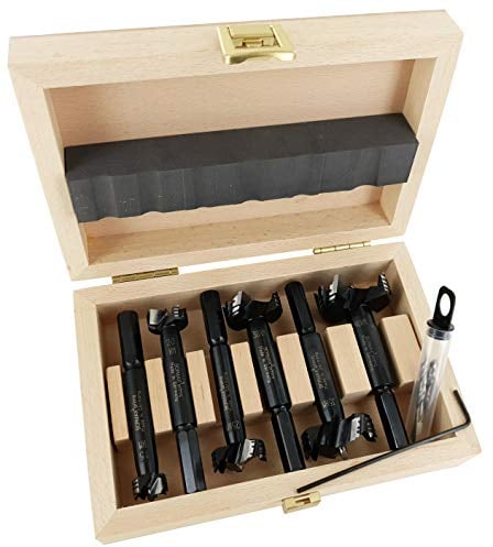 FAMAG Bormax prima Hartmetall-Forstnerbohrer 6-tlg. Set D=15,20,25,30,35,40mm im Holzkasten