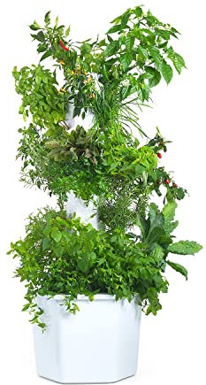 Aerospring 27-Plant Vertical Hydroponic Outdoor Growing System - Patented Vertical Hydroponic Kit for Outdoor Gardening - Grow Lettuce, Herbs, Veggies & Fruit - Grow Smart, Not Hard