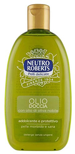 Neutro Roberts - Olio Doccia con Olio di Oliva Nobile - Ideale per Pelli Delicate, Formula Addolcente e Protettiva per una Pelle Morbida e Sana - Deterge e Idrata, Non Unge - Flacone da 250 ml