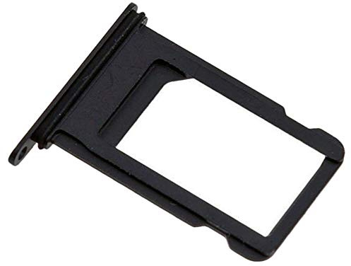 Nano SIM Kartenhalter für Apple iPhone 7 Plus, Original Ersatzteil, Schwarz Glänzend