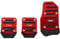 ZOOENIE 3 Stück Universal Aluminium Manuelle Übertragung Auto Nicht-slip Pedal Manuelle Auto Bremse Kupplung Accelerator Legierung Gleitschutz Fuß Pedal (Rot)