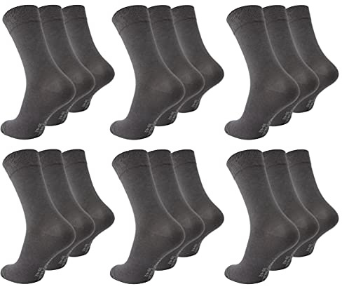 Paolo Renzo Business Socken 3/6/12/18 oder 36 Paar - Hochwertige Baumwoll-Socken - Anzug-Socken - Businesssocken - OEKO-TEX Standard 100