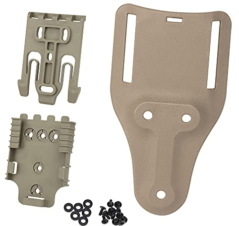 WISEONUS Airsoft Tactical Holster Adapter Quick Draw Leggings Adapter Base Zubehör für Glock 17 1911 UPS P226 M92 Holster oder Magazin (Tan)
