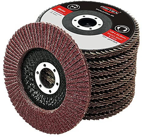 PRITEX Fächerscheiben gekröpft 125mm, Korn 80, 10 Stk.