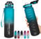 Enlightcode Trinkflasche 1l, 1 Liter Sportflasche, 1000ml Fahrrad Sport AußEneinsatz, Schule Aus Tritan (Eine Flasche, GrüN/Schwarzer Farbverlauf), XY-WB-GREEN1