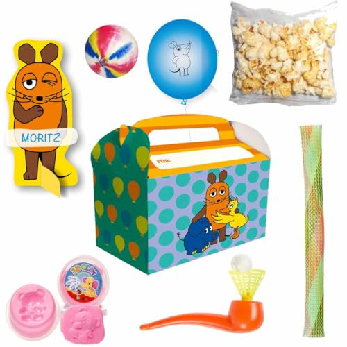 Firlefantastisch Der Partyshop Gefüllte Wundertütenbox Die Maus 8-tlg // Mitgebsel Kindergeburtstag Die Maus