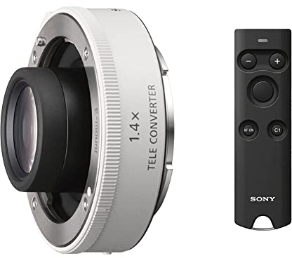 Sony SEL-14TC 1.4X Telekonverter (geeignet für SEL70200GM) weiß & RMT-P1BT Bluetooth Fernbedienung (passend für A6400, A7M3, A7RM3, RX100M7) schwarz