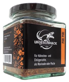 Piri Piri Gewürzmischung 130 g im Glas (portugiesische Gewürzmischung für feurige Hühnchen, ideal für Marinaden und Saucen oder als trocken Rub, Peri Peri) 1er Pack