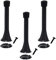 3 Pack Black Spring Door Stops, Bendable Metal Spring Door Stoppers with Anti-Slip Rubber Heads Screws Base, Long Door Springs for Protect Walls and Doors