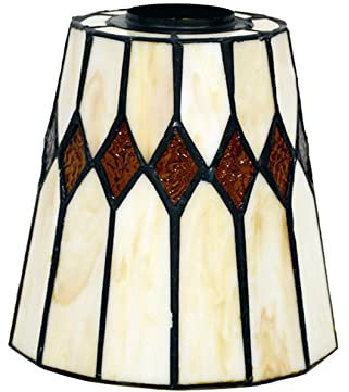 Barocker Lampenschirm im Tiffany-Stil, nur Ersatz, 5,5-Zoll-Lampenschirm aus Buntglas, Öffnung für Pendelleuchten, Deckenleuchten, Wandlampen