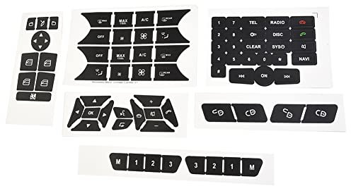 Autoradio-CD-Knopf-Aufkleber, Autoradio-Knopf-Aufkleber, Reparatur-Set, passend für Mercedes*Benz 2007–2014