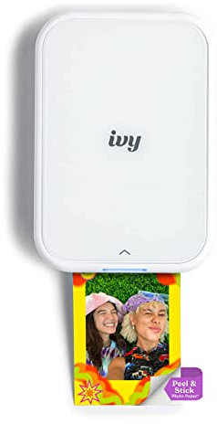 Canon Ivy 2 Mini imprimante photo, impression à partir d'appareils iOS et Android compatibles, impressions adhésives, blanc pur