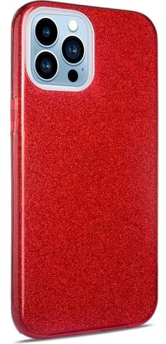 MHtech Glitter Case for iPhone 13 Pro, Bling Sparkle Shockproof Cute Sparkly Case Cover for Women and Girls. Protective Case for iPhone 13 Pro (Red)