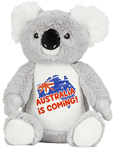 Selket's Shop Australien Mitgebsel Abschiedsgeschenk Reise Auswandern Australien Koala Känguru Kuscheltier personalisiert (Koala)