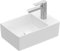 Villeroy & Boch Memento 2.0 Handwaschbecken, 400 x 260 mm, 1 Hahnloch, ohne Überlauf, geschliffen, 43234G, Farbe: weiß-alpin