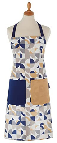 Cooksmart British Designed Kitchen Aprons For Women | 100% Cotton Kitchen Apron With Pockets | Modern Designed Cooking Aprons For Women Types Of Kitchens