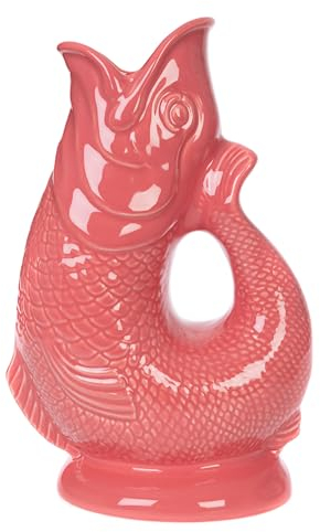 Gurgly Iconic Coral Glug Jug Large 28cm 1.4L – Fish Water Jug, Decorative Fish Vase, Ornament, Carafe