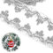 XCSJ 14.2 Yards Metallic Braid Spitzenbesatz Silber Metallic Braid Lace Trim Verziert Fransen Trim Quaste Metallic Spitzenband Borten Und Bänder Zum Nähen Für Weihnachte, Kostüm Diy Nähen (Silber)