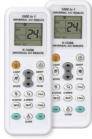 2X Mandos De Aire Acondicionado Universal - Mandos con Todas Las Funcionalidades como Temporizador, Modos, Pantalla Led - Compatible con La Mayoria De Marcas Y Modelos En El Mercado