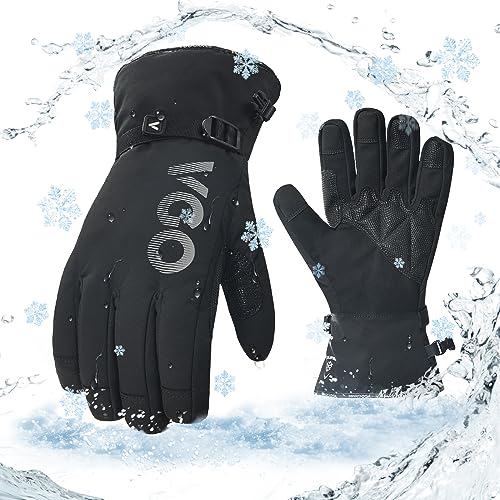 Vgo... 1 Paar Winterarbeitshandschuhe warme Arbeitshandschuhe Wasserdicht (SL7761FLWP)