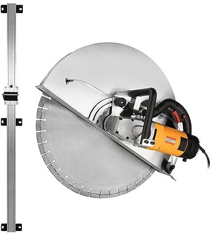 WABROTECH® Elektrisch Betonsäge 2600W mit Führungsschiene - Betontrennschneider 260mm - Betonschneider mit Diamantblatt 620mm für Nass und Trockenschnitte - Trennschneider 230V - Ziegelsäge 2500 U/min