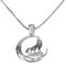 925 Sterling Silber Anhänger Üc Hilal Bozkurt 3 Mond Heulender Wolf Türkei + Veneziakette 0,8mm 42cm / Unisex / 074