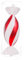 Bolas gigantes de bastón de caramelo rojo y blanco para árbol de Navidad, 32 cm (E)