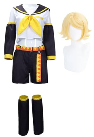 Tongyundacheng Kagamin Rin/Len Cosplay Kostüm Halloween Outfits Anime Sailor Uniform Komplettes Set