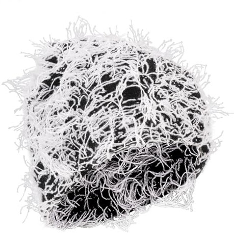 PEUTIER Distressed Strick Mütze, Flauschige Wintermütze Unisex Warm Personalisierte Stilvolle Mütze für Damen und Herren Outdoor-Winter-Accessoires (Schwarz & Weiß)