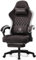 GTPLAYER Gaming Stuhl Ergonomischer Gaming Sessel Schreibtischstuhl mit Stoffoberfläche, Federsitzkissen, Verbindungsarmlehnen und Fußstütze Braun
