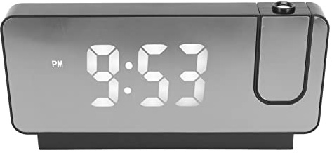 Yosoo Health Gear Sveglia con Proiezione, Orologio Digitale con Proiettore Ruotabile di 180°, Visualizzazione Dell'ora e della Temperatura, Schermo LED HD Grandangolare, Orologio con Proiettore
