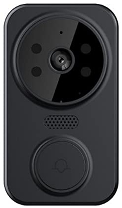 Lisher Smart Video Doorbell Punch Free Camera Smart Doorbell Smart Wireless Remote Video Doorbell Anti-Theft Doorbell Black