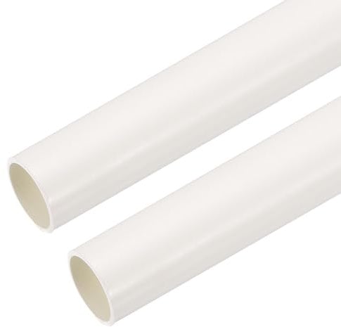 sourcing map PVC Conduit Pipe 1.3m/51 Length 16mm OD Cable Ducting White Straight Tube for Electrical Wiring Installation Pack of 4