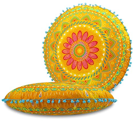Bine Brändle - Dekokissen - Bunte Auswahl - Kissen mit Füllung - Mandalas - Bordürenliebe - Blüten - Blätter - Seerosenteich - Unterwasserwelt - Herzen - Monster - Regenbogen