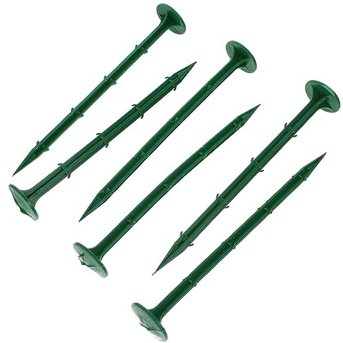 KONTONTY 100 Pièces piquets de Tente en Plastique Fixation pour pelouse synthétique ancrage au Sol Jardin piquets de bâche pour Le Sol enjeux de Paysage piquets de Terre Pointes de Paysage