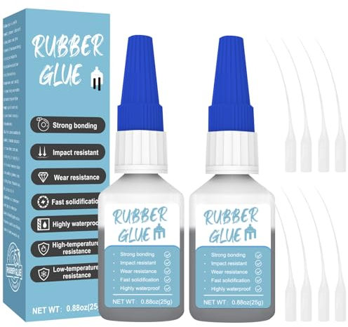 Adhesivo de goma de 50 g, extra fuerte, resistente al agua, adhesivo de goma instantánea, fuerte unión, resistente al agua, resistente a los rayos UV, adecuado para productos de goma, neumáticos,