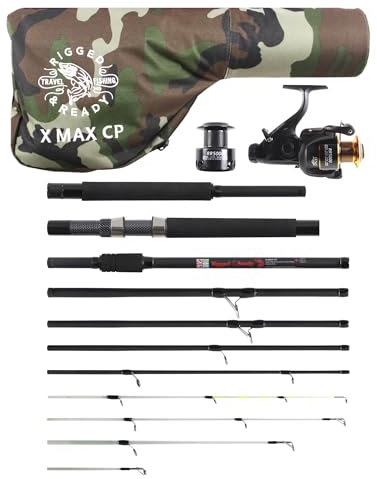 X MAX C-P (CARP-PREDATOR) Fishing Rod, Reel + Case Combination. Bait, Alarm, Spin, Lure, Feeder, Float Rod, Dead Bait Rod. 3 Lengths, 4 tips, 4 Cast Weights