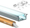 Shine Plus LED Profil U-Form 2 m x 12 Stück, Schiene aus eloxiertem Aluminium, kanal für Streifen bis 17mm, diffusor für gleichmäßige Lichtverteilung （12 x 2m）